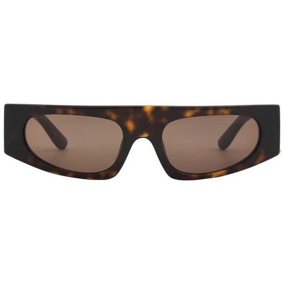 New Authentic Dolce and Gabbana Dark Brown Browline Ladies Sunglasses DG4411 502 - Picture 1 of 6